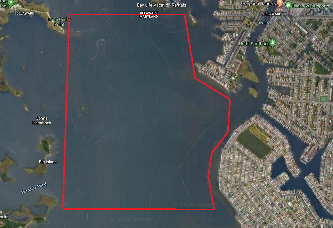 Map of area surrounding Island Watersports